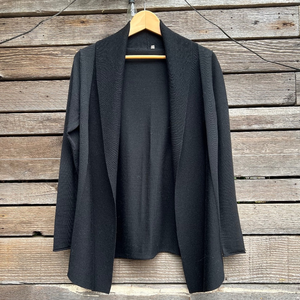 MUJI dark Merino wool cardigan - Size L
